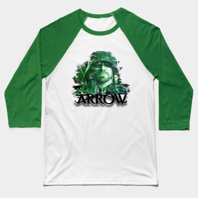 Arrow: A Family of Heroes Baseball T-Shirt by iron_Archer8684